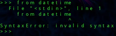 datetime error