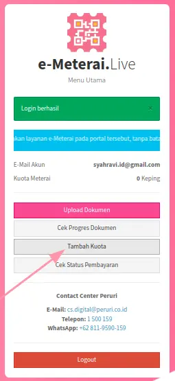 Tambah kuota