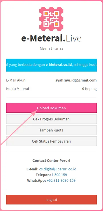Upload dokumen